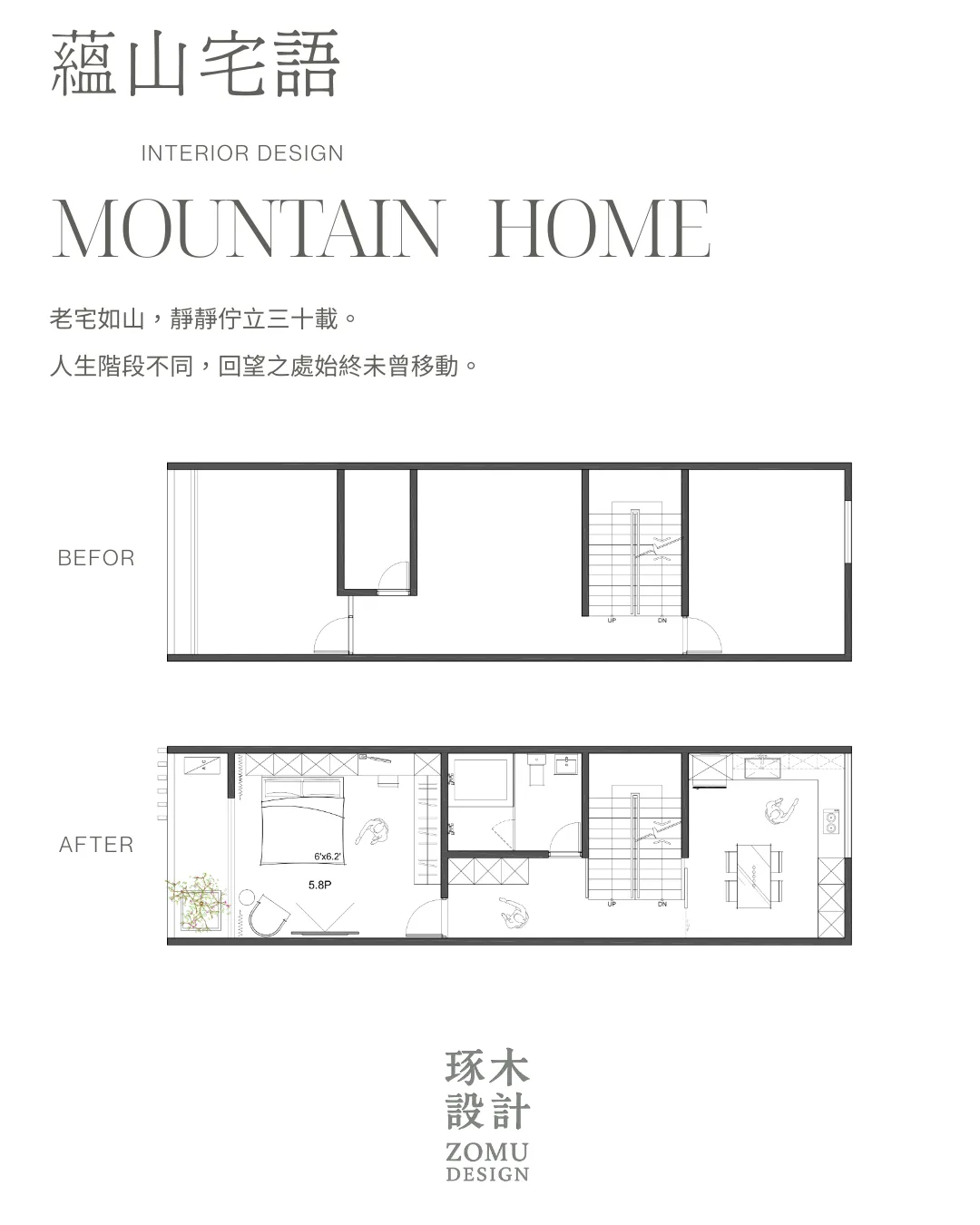 琢木室內裝修 彰化溪湖蘊山宅語 55坪透天老屋翻新設計平面配置圖